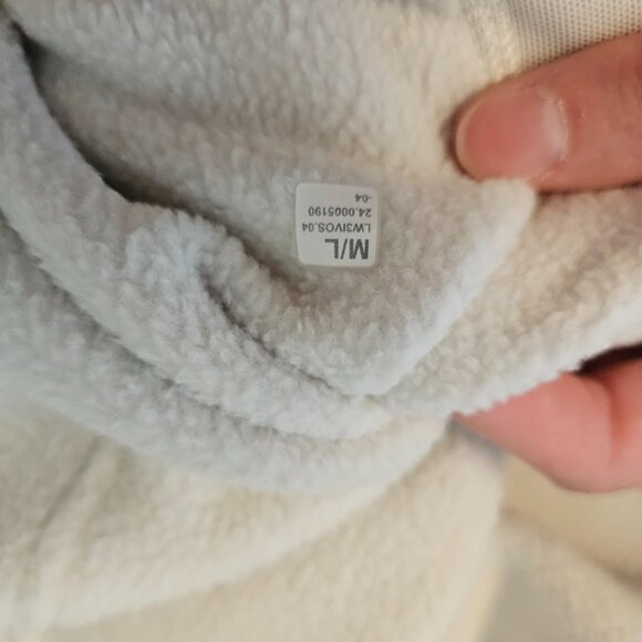 Lululemon Scuba Tumbled Fleece Funnel-Neck Half Zip NWT Size M/L Bone - Picture 5 of 5